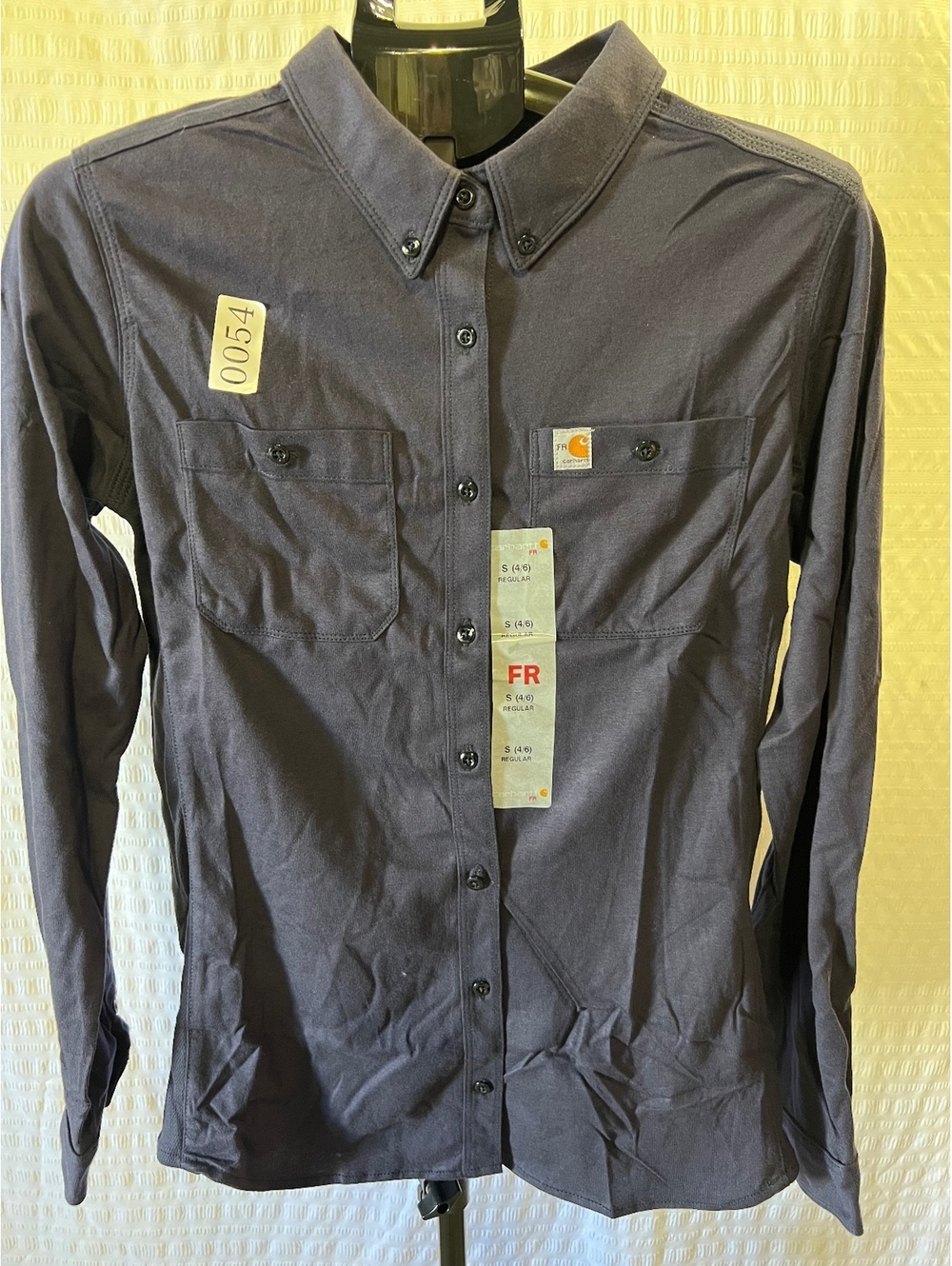 NWT Carhartt Women’s FR Force Cotton Hybrid Shirt Navy Button Up CAT 2